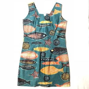 Reyn Spooner Hawaiian Dress Aquatic Fish Animal